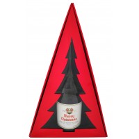 Kerstpakket bier : Duvel (750 ml) in luxe rode kerstboom verpakking